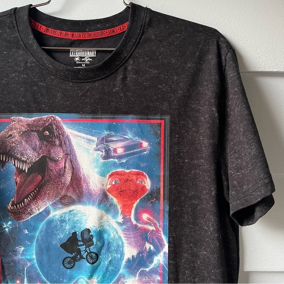 Jurassic Park, E.T., Back to the Future, Jaws Graphic T-Shirt Short Sleeve Tee - Picture 5 of 13